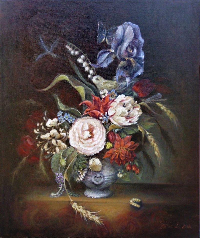 Flaman flowers- oil on canvas 50x60cm