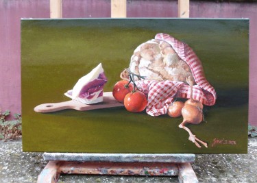 Seoska mrtva priroda- ulje na platnu 30x50cm, Slika Simic Dragana