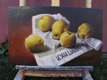 Quince- oil on canvas 25x40cm, Painting Simic Dragana
