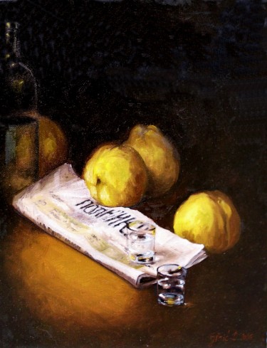 Dunjevača i politika- ulje na platnu 33x44cm