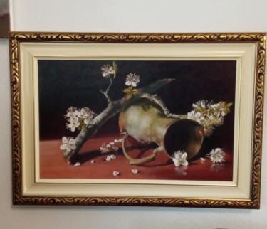 Sljive u cvetu- uramljeno ulje na platnu 35x50cm, Slika Simic Dragana