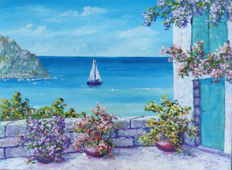 house near the sea 1, Painting Ivona Nikolic