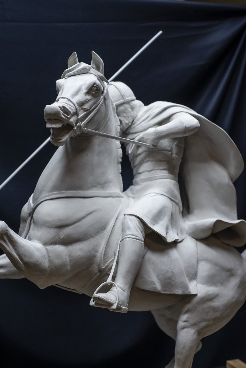 Equestrian statue of Banovic Strahinja, Sculpture Jelena Atanaskovic