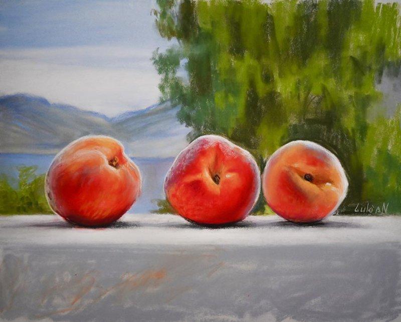 Peaches, Painting Alena Savchenko - Lukian