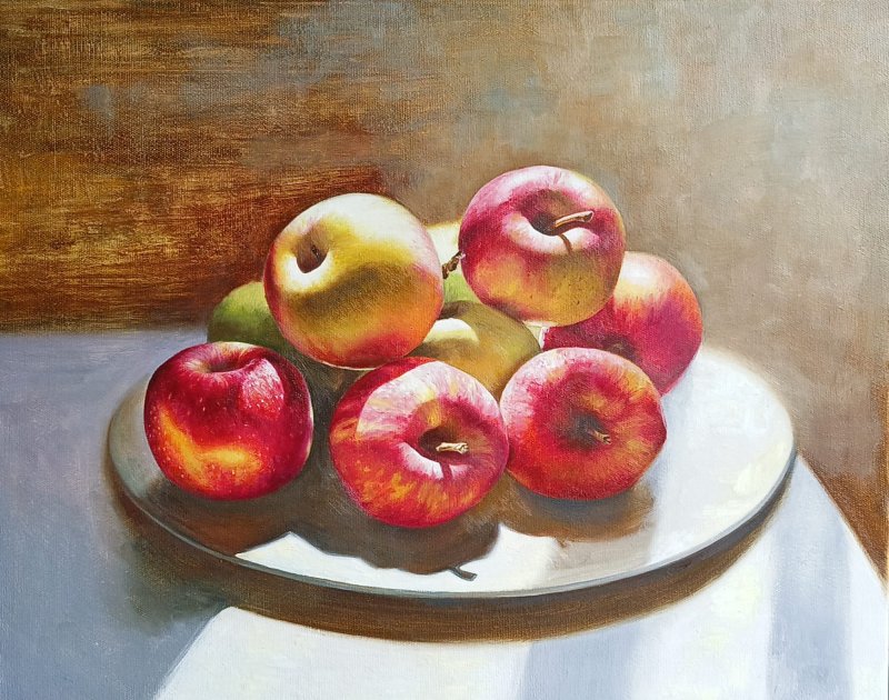 Apples in the Light, Painting Alena Savchenko - Lukian