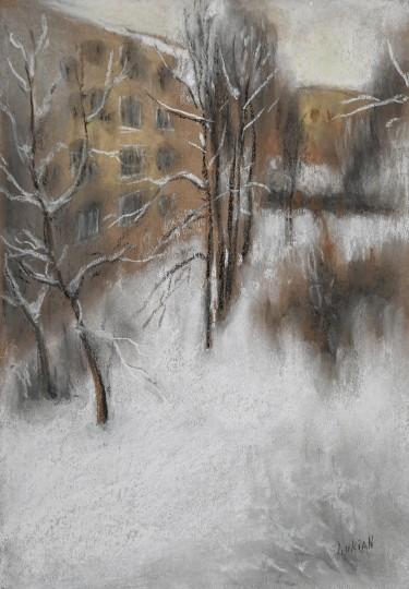 Silent Winter Courtyard