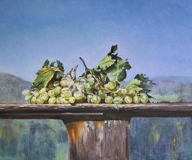 White Grapes in Summer Light