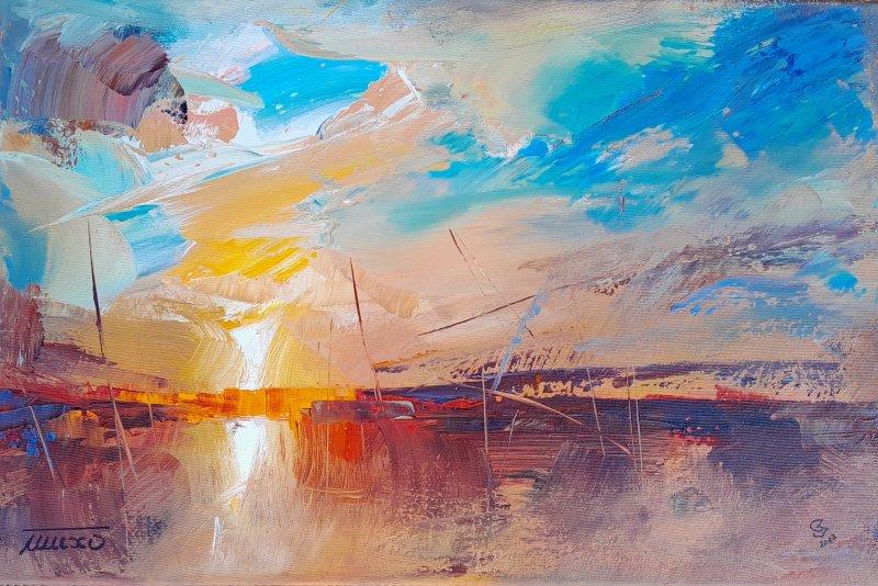 Sunset, Painting Tihomir Gligoric