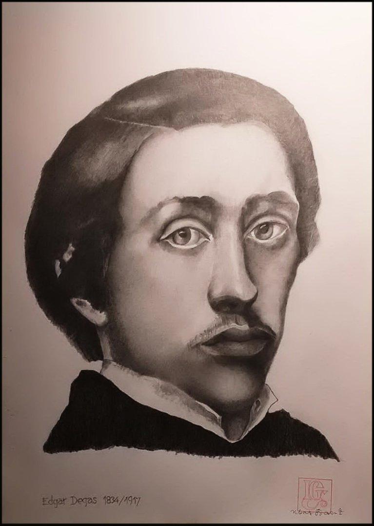 Portret umetnika E.Dega, Crtež Gracic Ivan