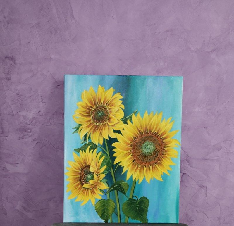 Sunflower, Painting Biljana  Vukašinović