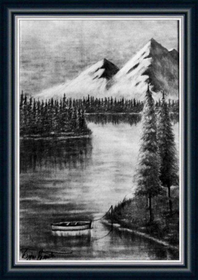 Mountain Lake, Painting Bojan Vracevic