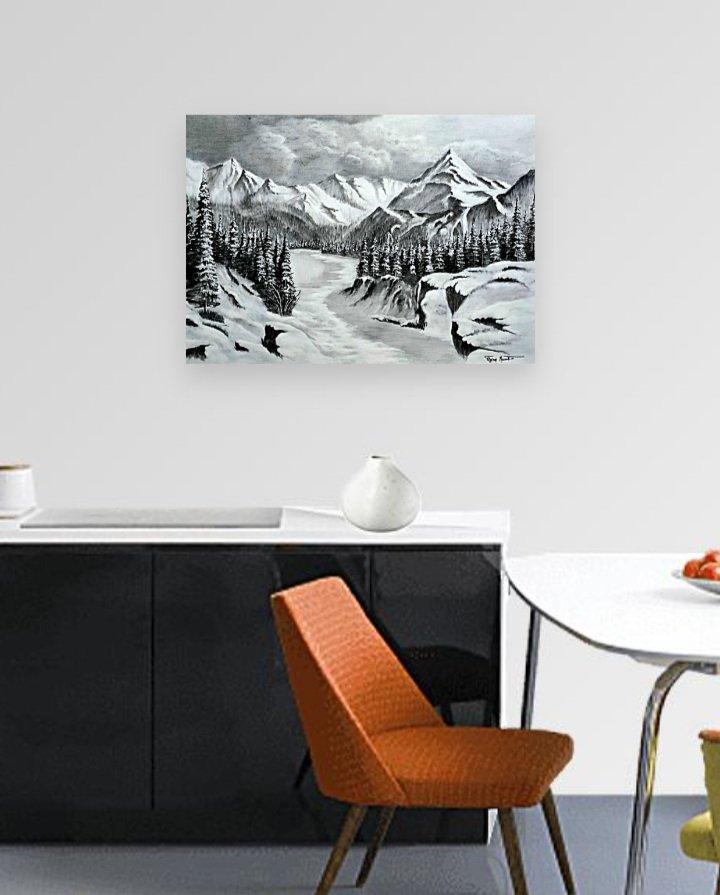 Mountain Landscape, Painting Bojan Vracevic