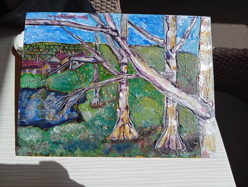 Lake of Gruža peace, Painting Palibrk Sanja