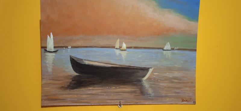 boat, Painting Biljana BikiliArt