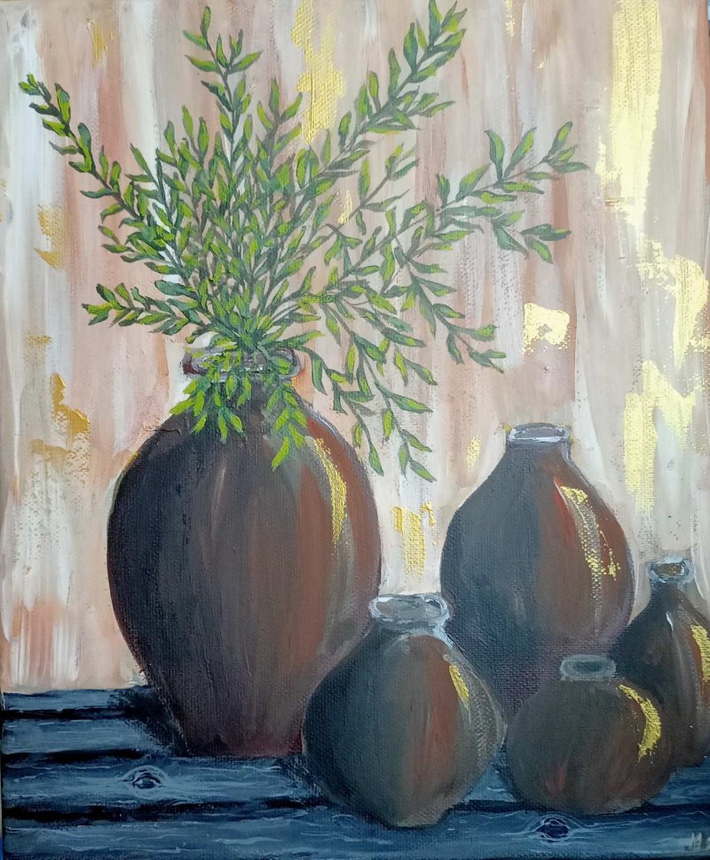Cups, Painting Marija  Tabački - Johum