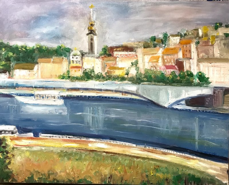Brankov bridge, Painting Djuro Samardzija