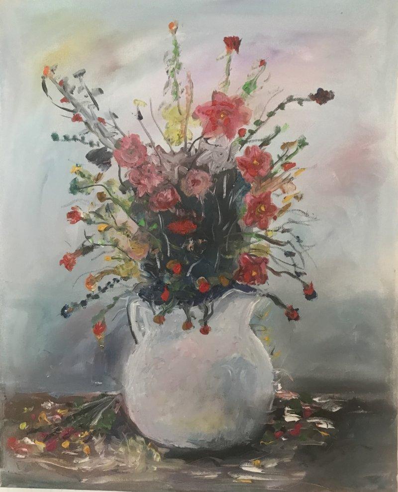 a forgotten jug of flowers, Painting Djuro Samardzija