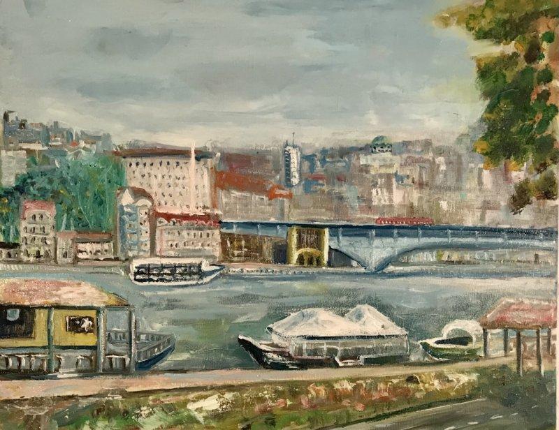 Pogled sa druge strane Brankovog mosta, Slika Djuro Samardzija