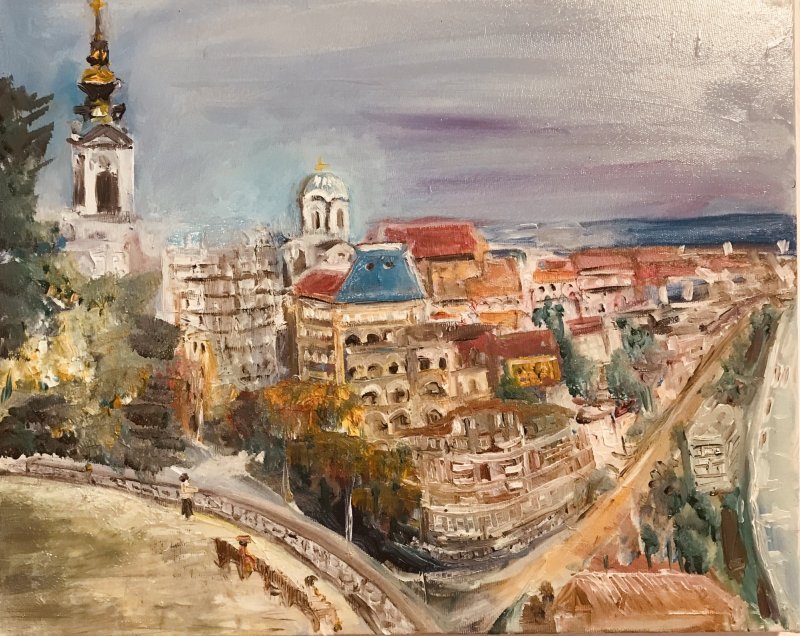 Pogled sa Kalemegdanske terase, Slika Djuro Samardzija