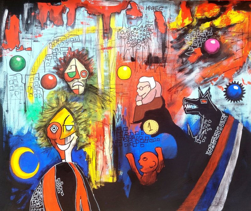 ITS A DARK NIGHT, Painting Migec Art