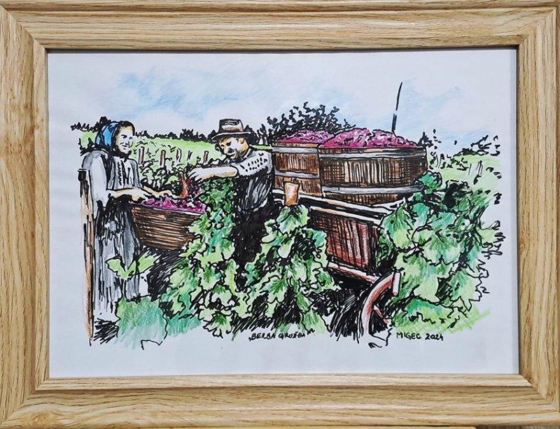 Nº - 39 - Grape harvest, Painting Migec Art