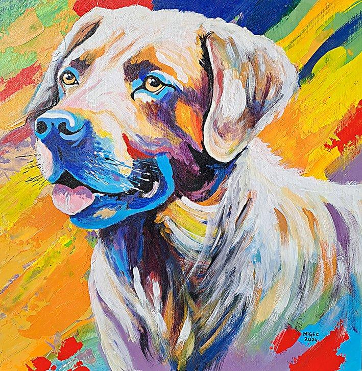 Nº - 19 - Azra (name of dog), Painting Migec Art