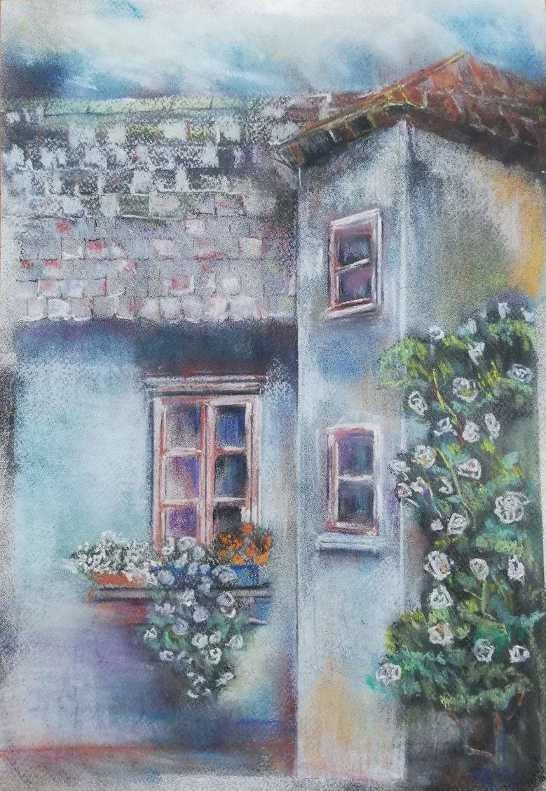 Old house, Painting Dragica Tasić