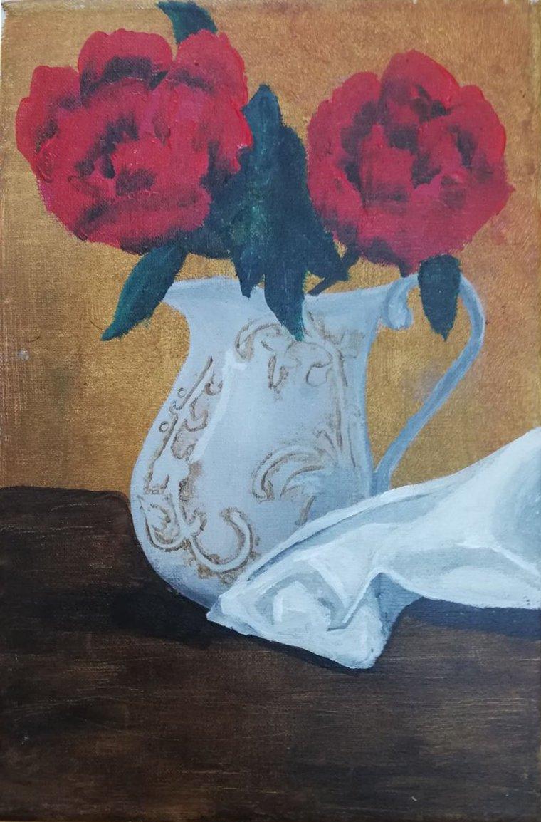 Roses, Painting Dragica Tasić