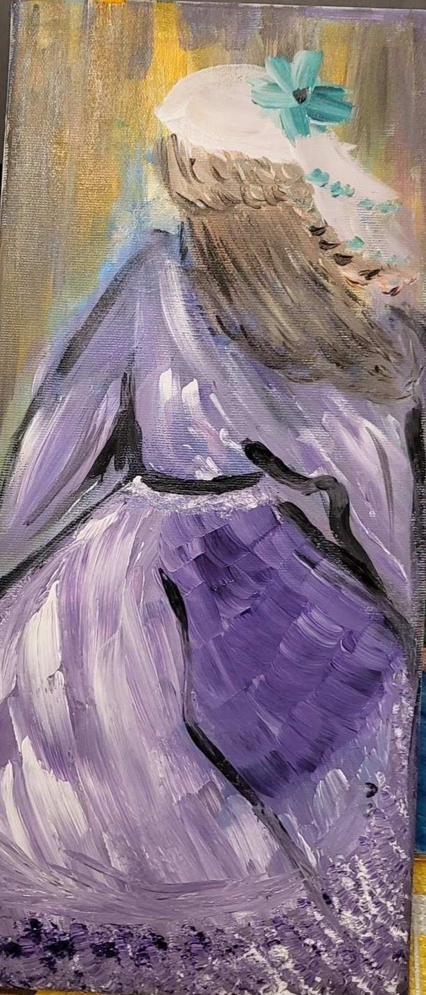 GIRL IN PURPLE, Painting Hristina Lazarevic-Suton