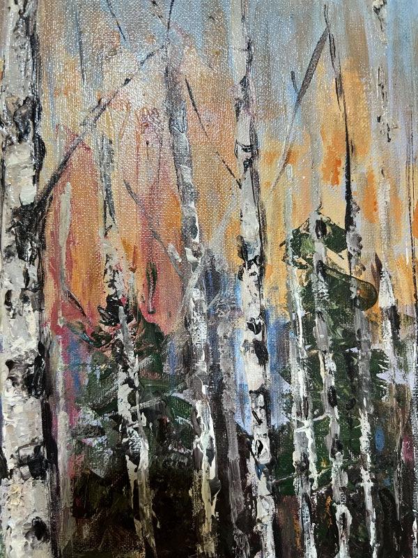 Birches, Painting Sanja Lukovic