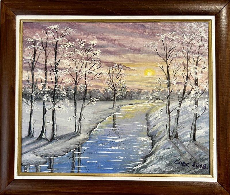 Winter’s Twilight, Painting Sanja Lukovic