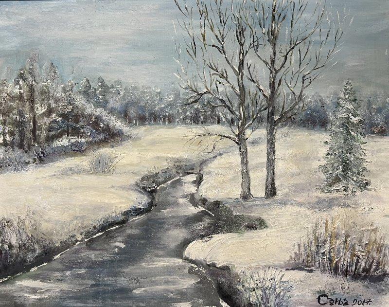 Winter’s Slumber, Painting Sanja Lukovic