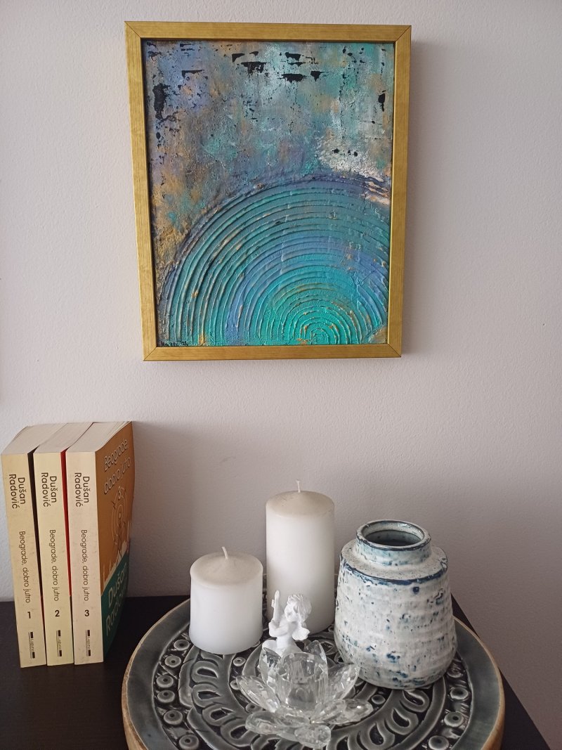 The Turquoise Blue, Painting Mazek design