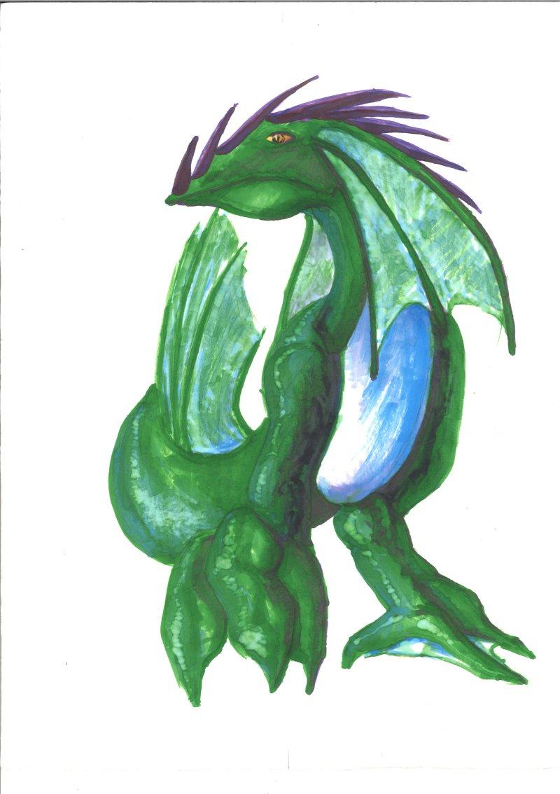 Water Dragon, Painting Vukasin Ostojic