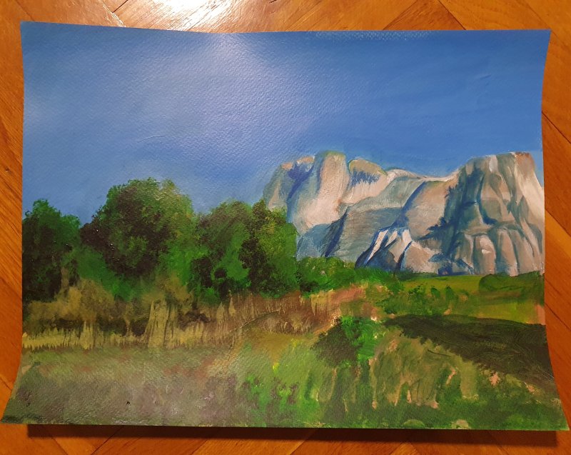 Mountain Landscape, Painting Vukasin Ostojic