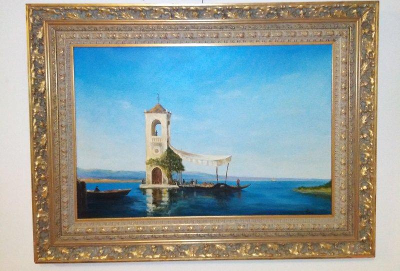 VENICE - According to the motive (Felix Ziem), Painting Slaviša  Petković Panča