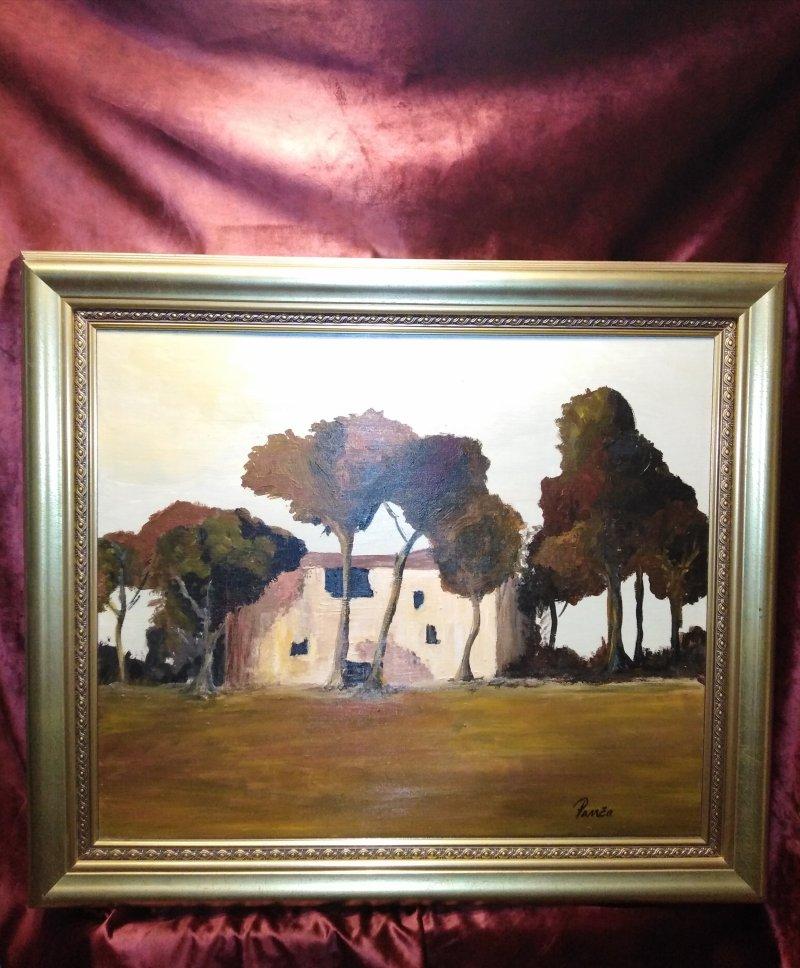 VILA ABAMELEK – By motif of three artists from the group "Kukryniksy", Painting Slaviša  Petković Panča