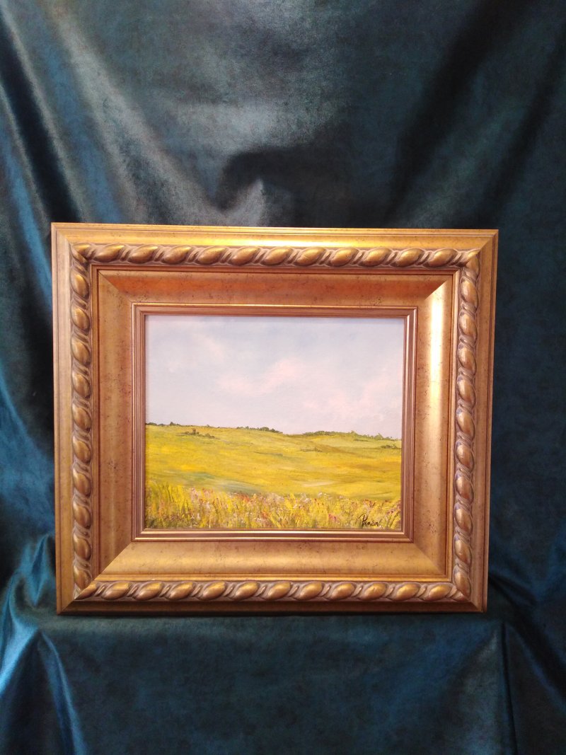 Golden meadow, Painting Slaviša  Petković Panča