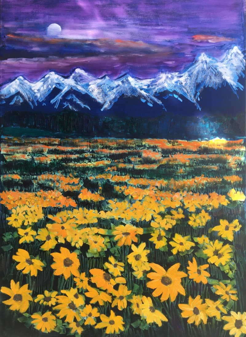 Yellow in the night, Painting Mirjana Dokmanović