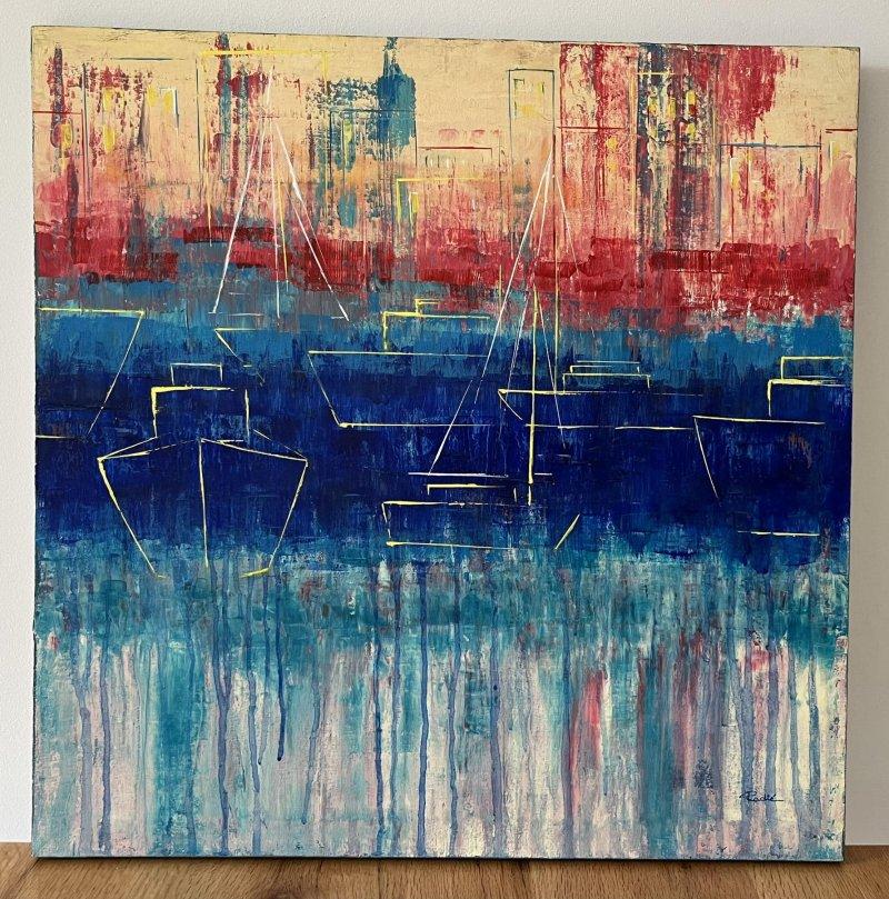 Ships passing by, Painting Jasminka Radić