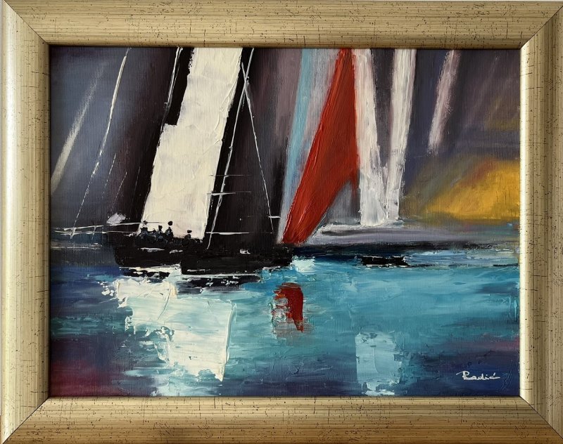 Sailboats, Painting Jasminka Radić