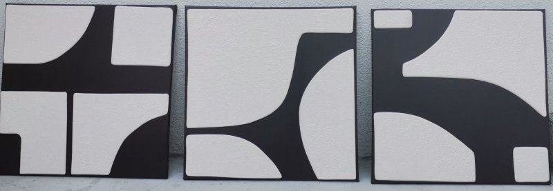 Triptych Shapes, Painting Zvezdana