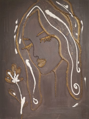 Girl with flower, Painting Zvezdana