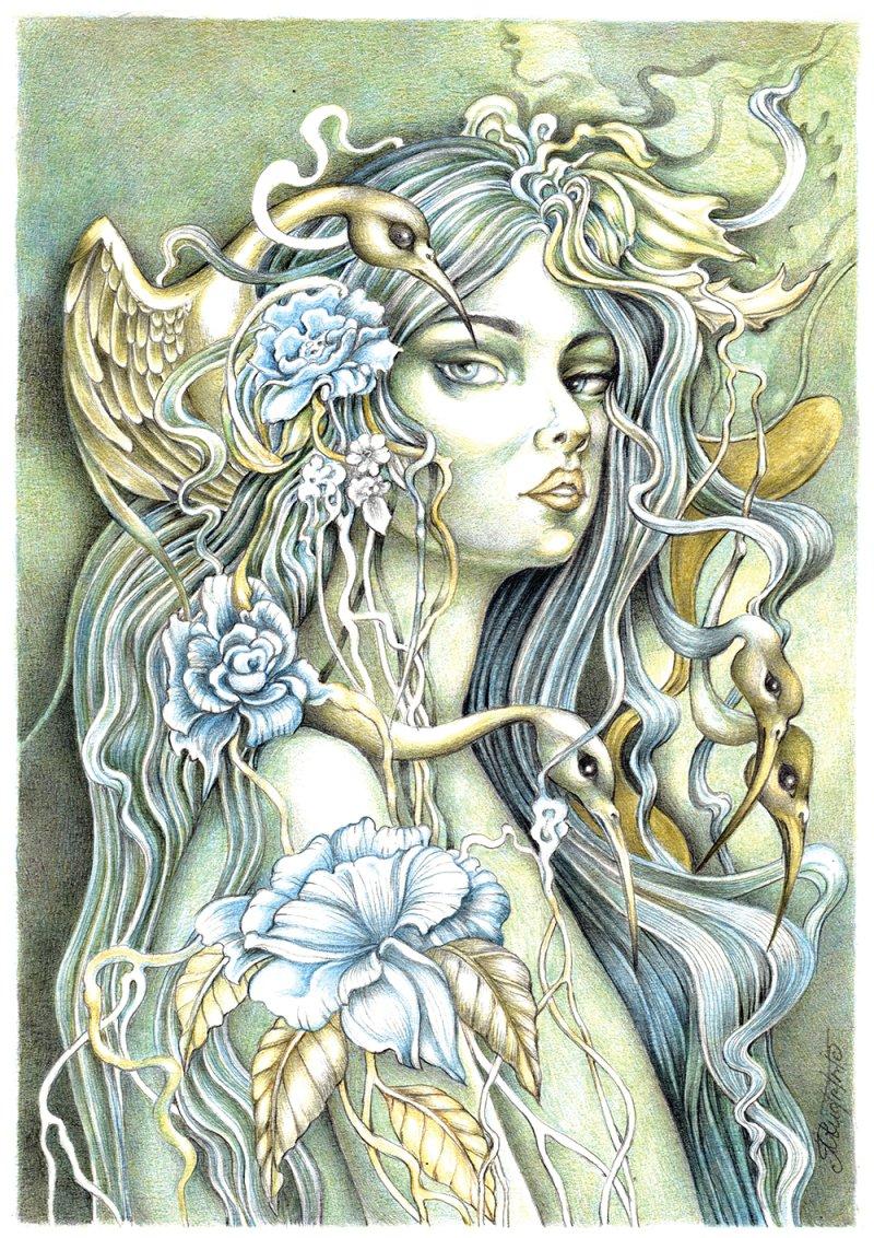 Portrait fantasy-3, Painting Radomir  Mudrinic