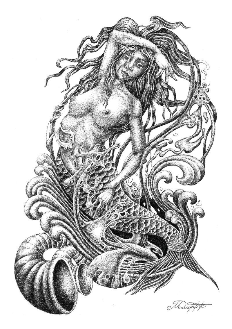 Mermaid, Drawing Radomir  Mudrinic