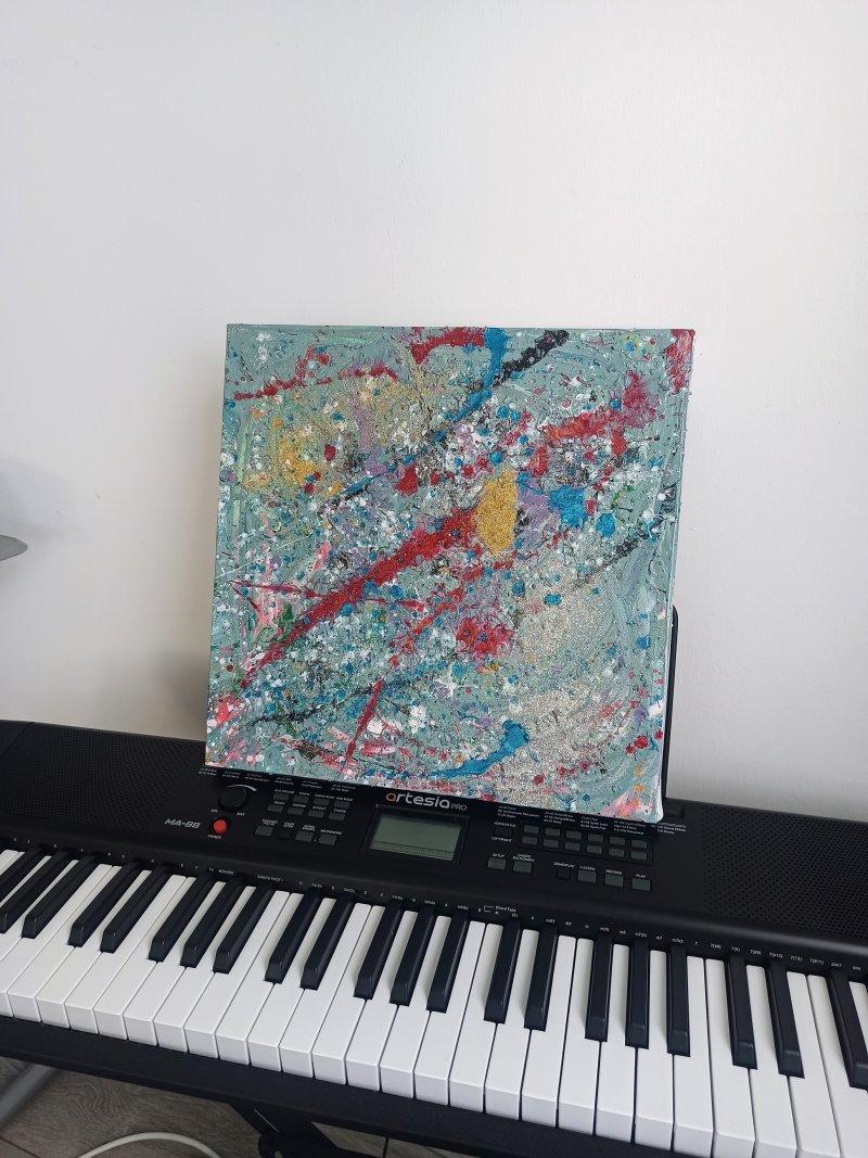 Abstract Lonely man, Painting Uliana Saiapina