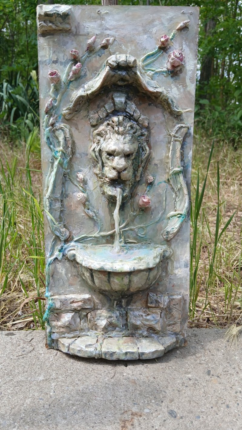 Lion fountain, Painting Jovica Perišić