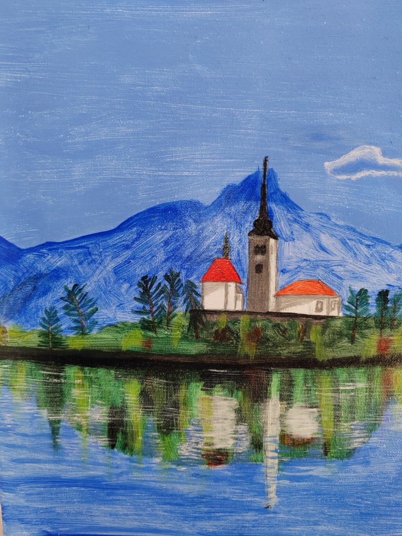 REFLECTION IN THE WATER, Painting MARINA SAMARDŽIĆ