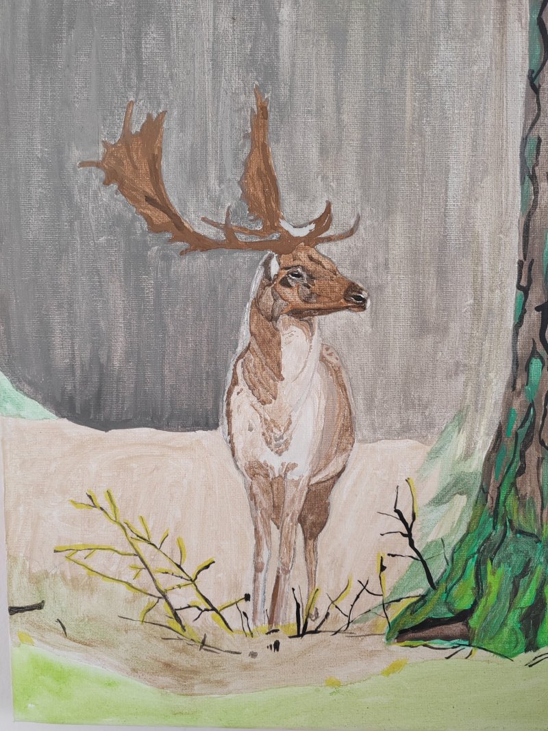 FALLOW DEER, Painting MARINA SAMARDŽIĆ