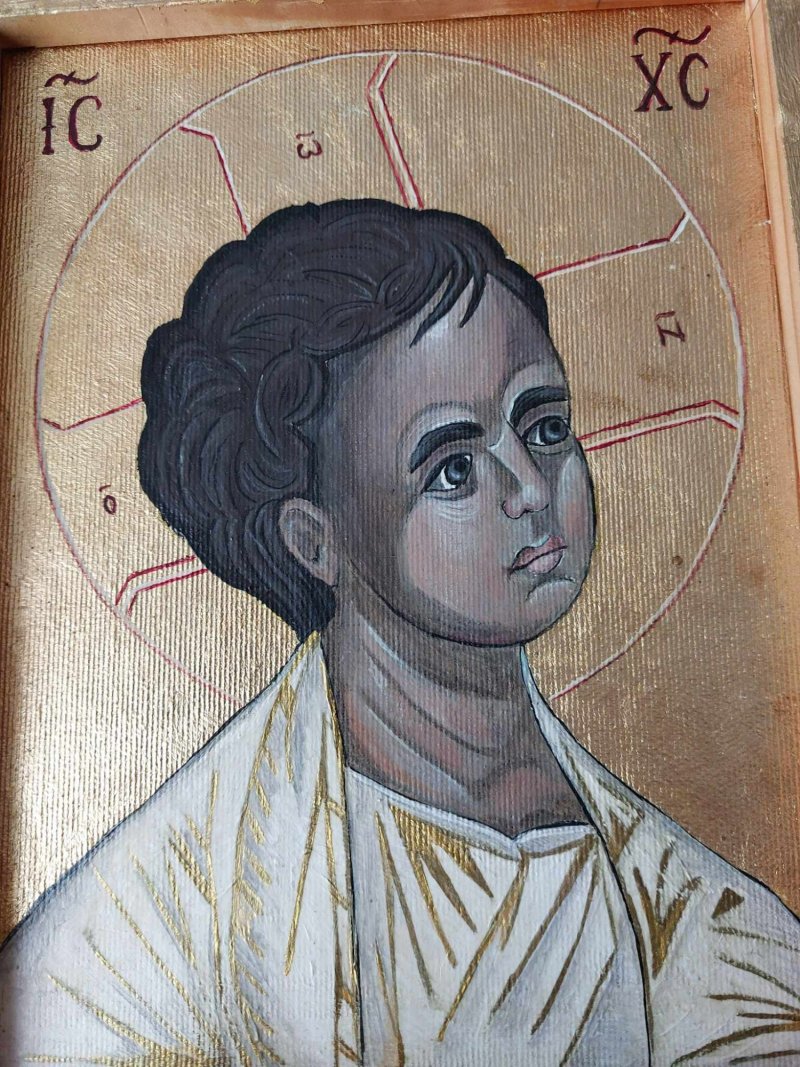 Little Jesus, Painting Leon Tapai